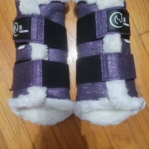 SB Equine Purple Glitter Horse Boots